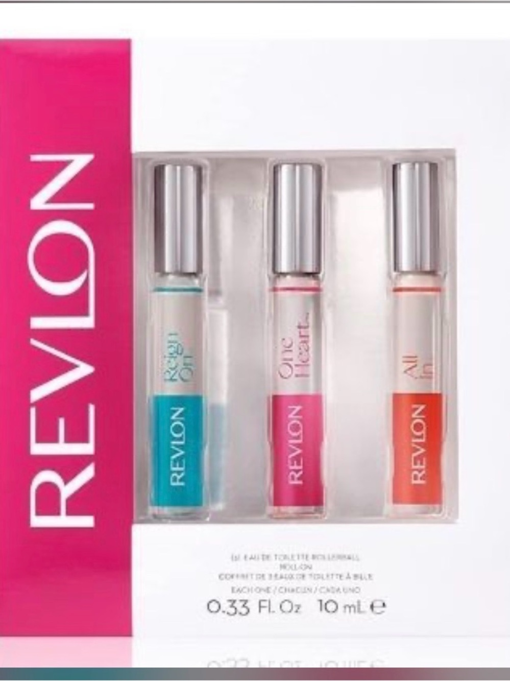 Revlon Trio Roll-On Perfume Set - Turquoise, Pink & Orange
